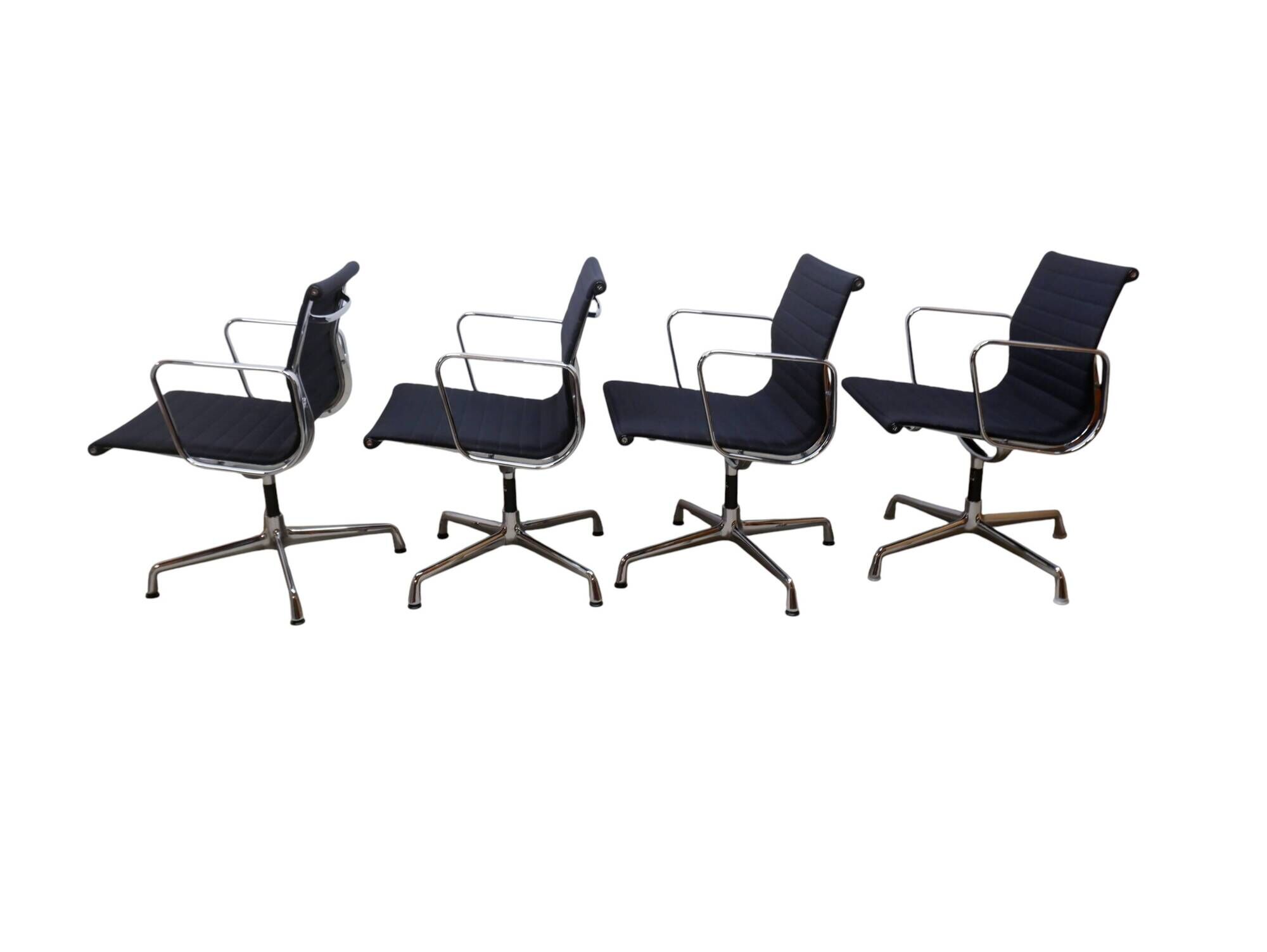 Set of 4 Vitra EA 108 chairs, black hopsak