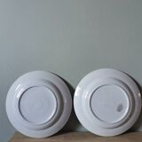 Set of 2 vintage plates geometric pattern Lunéville France