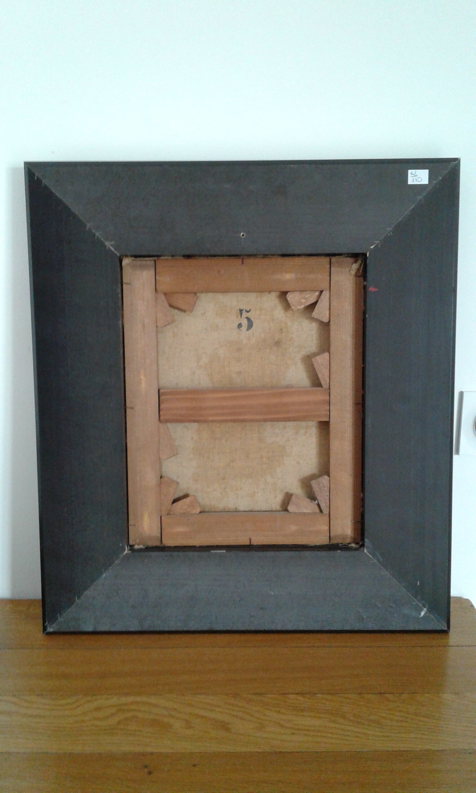 Tableau Ancien huile sur toile, vieil homme XIXeme