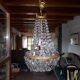 Lustre montgolfière à pampilles