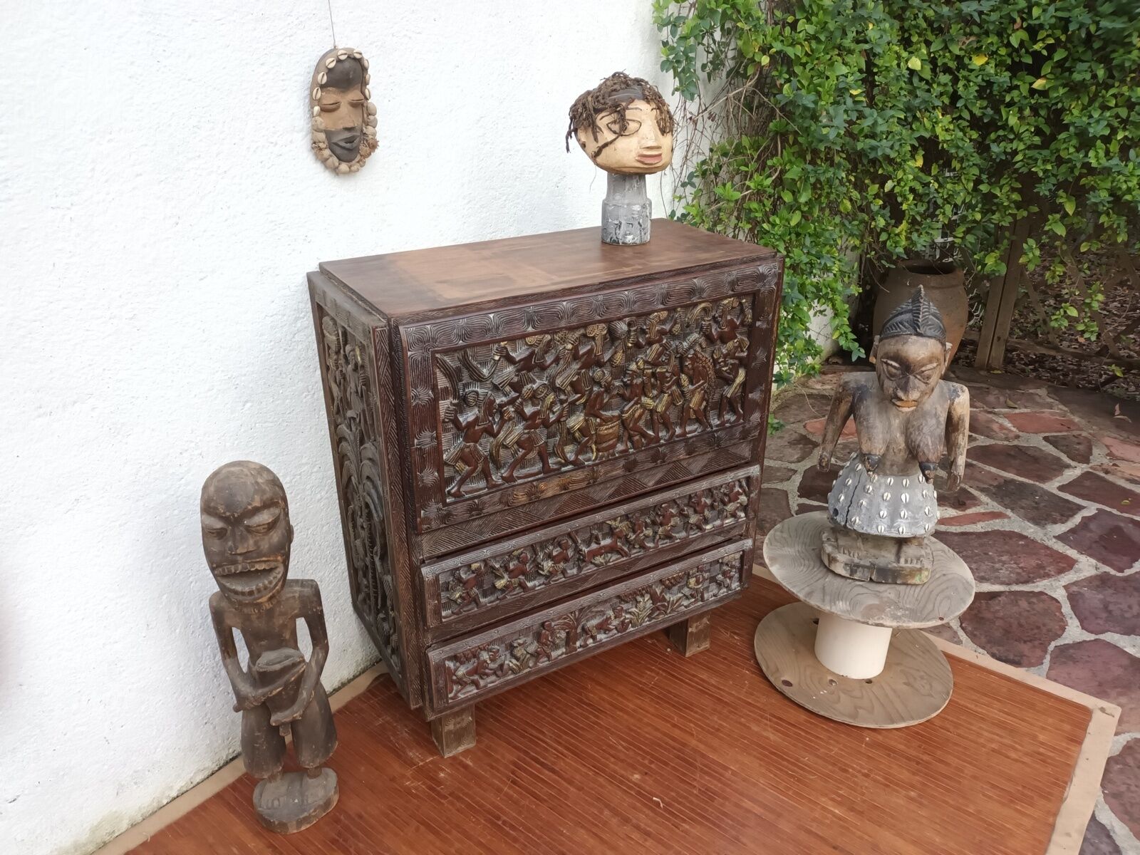 Carved furniture africa