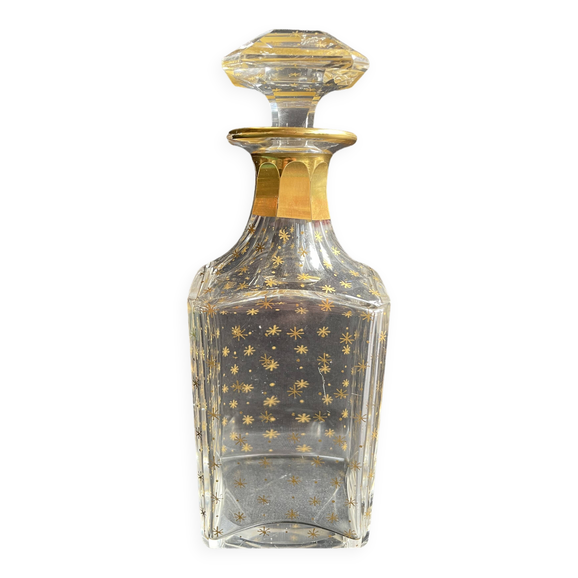 3345 – Baccarat Perfection Golden Decanter – 19th century