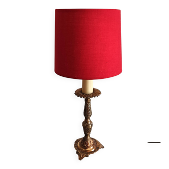 Art Nouveau brass lamp