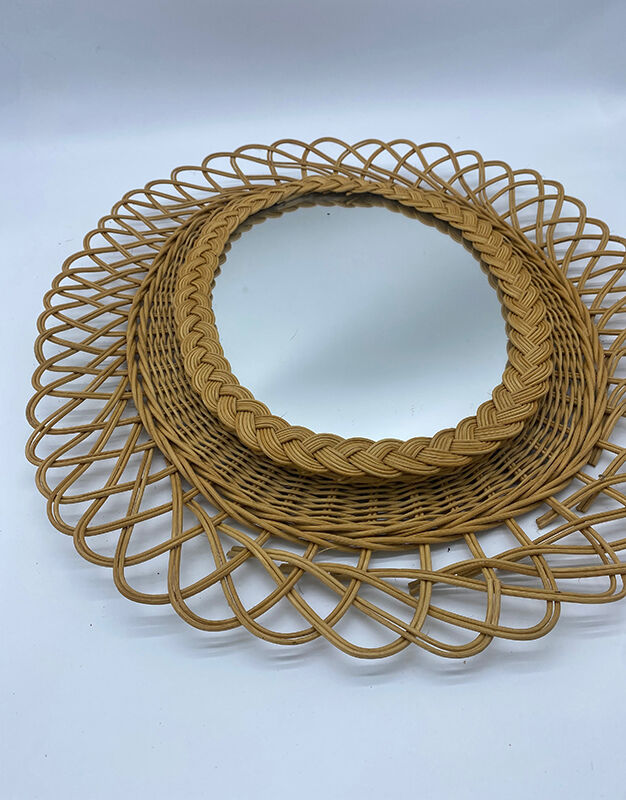 Rattan mirror