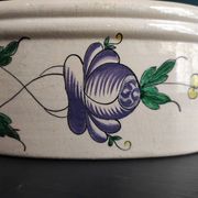 Antique serving plate, or "jardinière" from the faience of La Rochelle, 18th