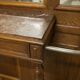 Napoleon III wardrobe in walnut, late 19th century, 3 mirrors, marble.