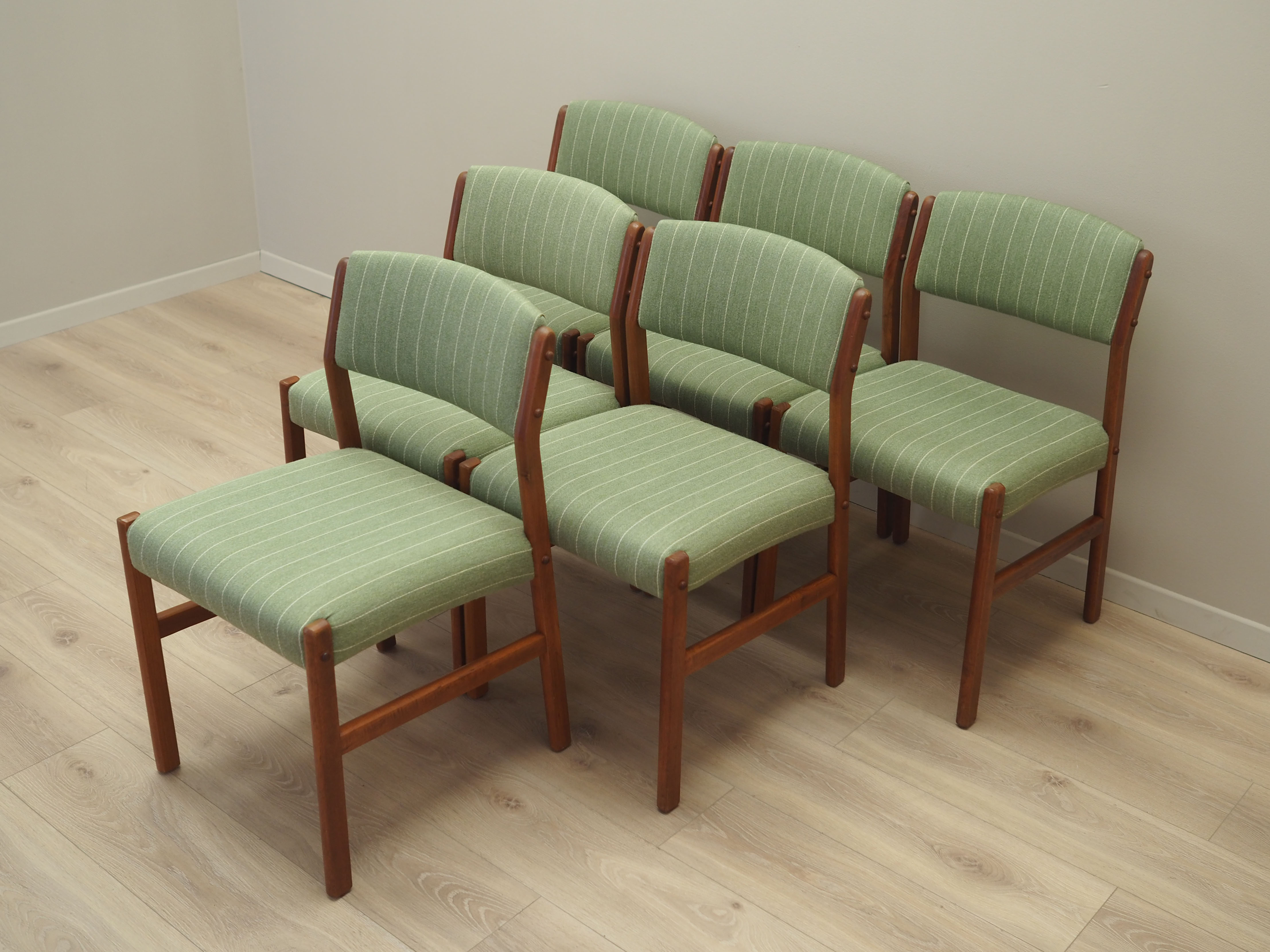 Set of six teak chairs, Danish design, 70s, production: Denmark
