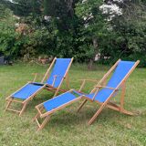 Mid 20th century sun loungers