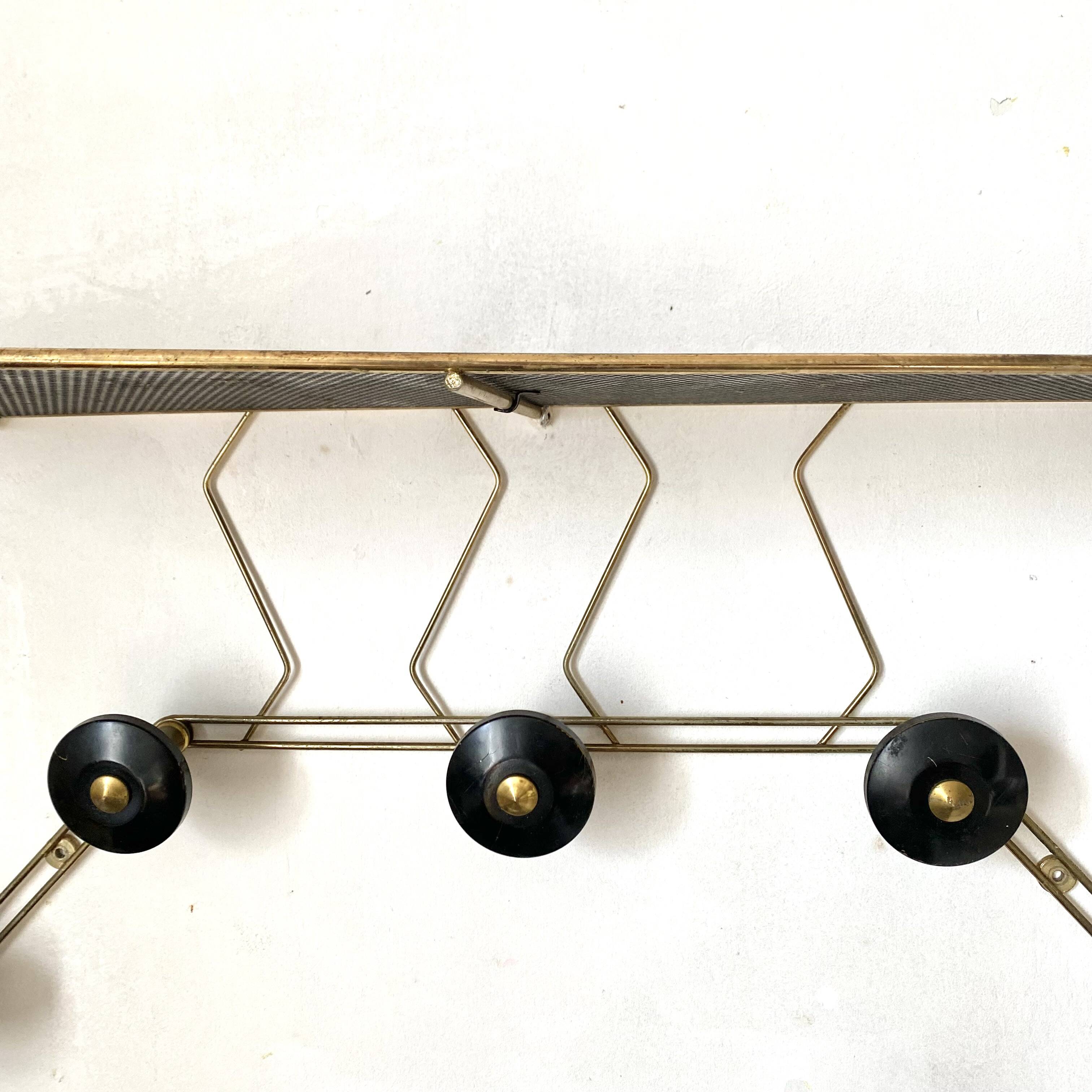 Mid century wall coat rack