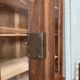 Solid wood display cabinet.