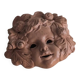 Vintage terracotta wall mask - flowery child's face