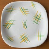 6 grandes assiettes plates anciennes en faïence de Lunéville