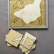 Wooden puzzle frame representing a poodle dog, vintage painting