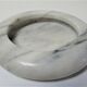 Trinket bowl white marble veined black