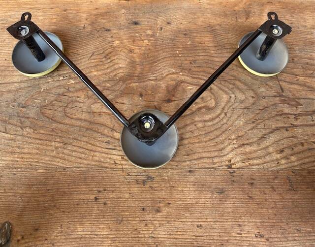 Vintage yellow wall coat rack