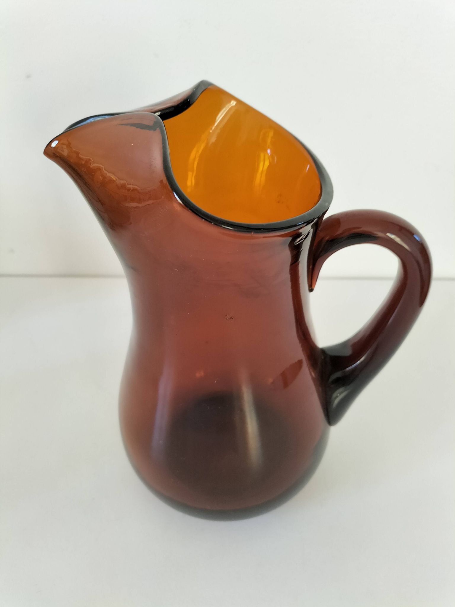 Vintage smoked glass pitcher
