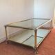 Table basse verre et miroir années 70/80
