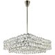 Large square chandelier by Bakalowits with diamond-shaped crystals, Austria, 1950s.