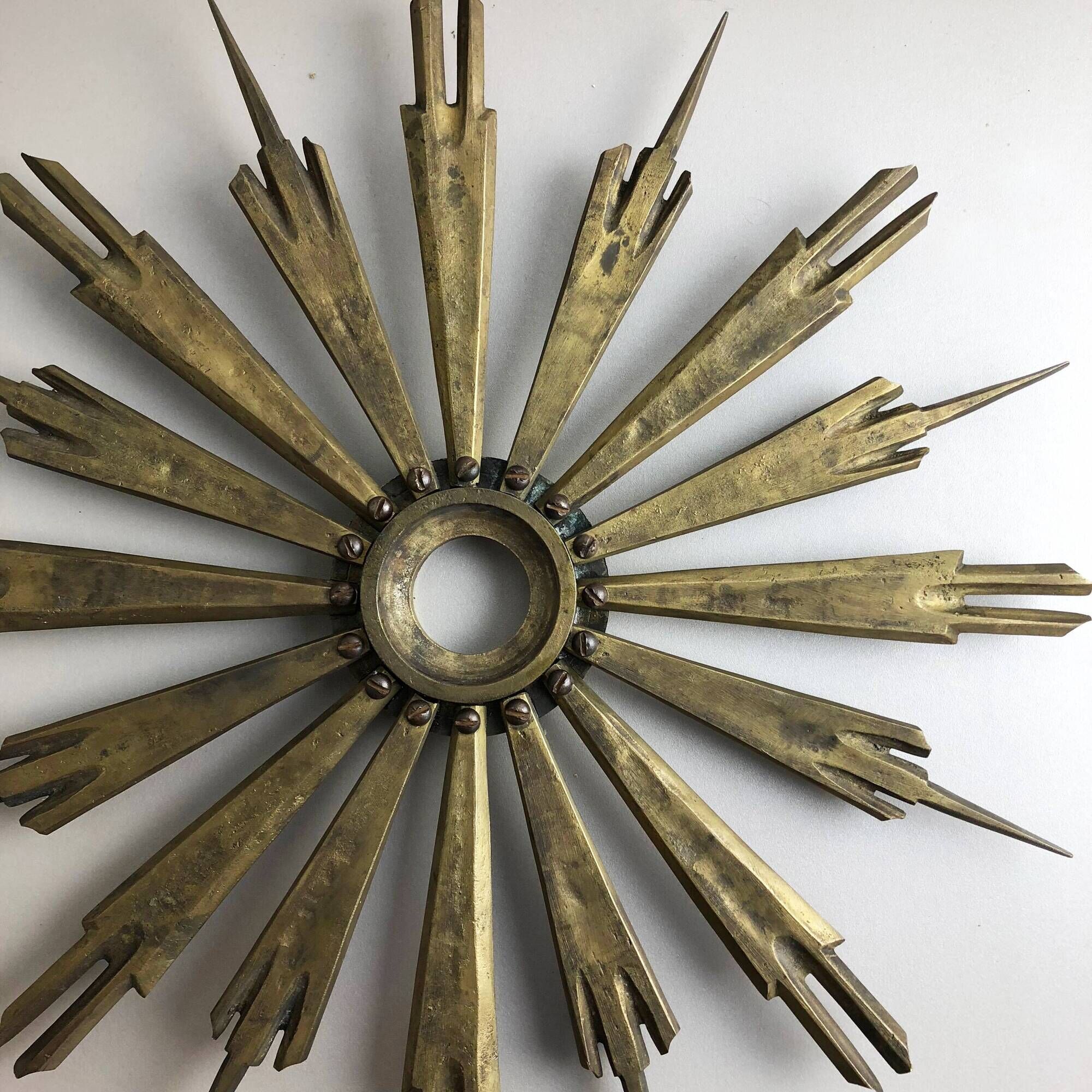Applique soleil fabriqué en Italie dans les années 50