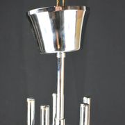 Modernist chrome chandelier