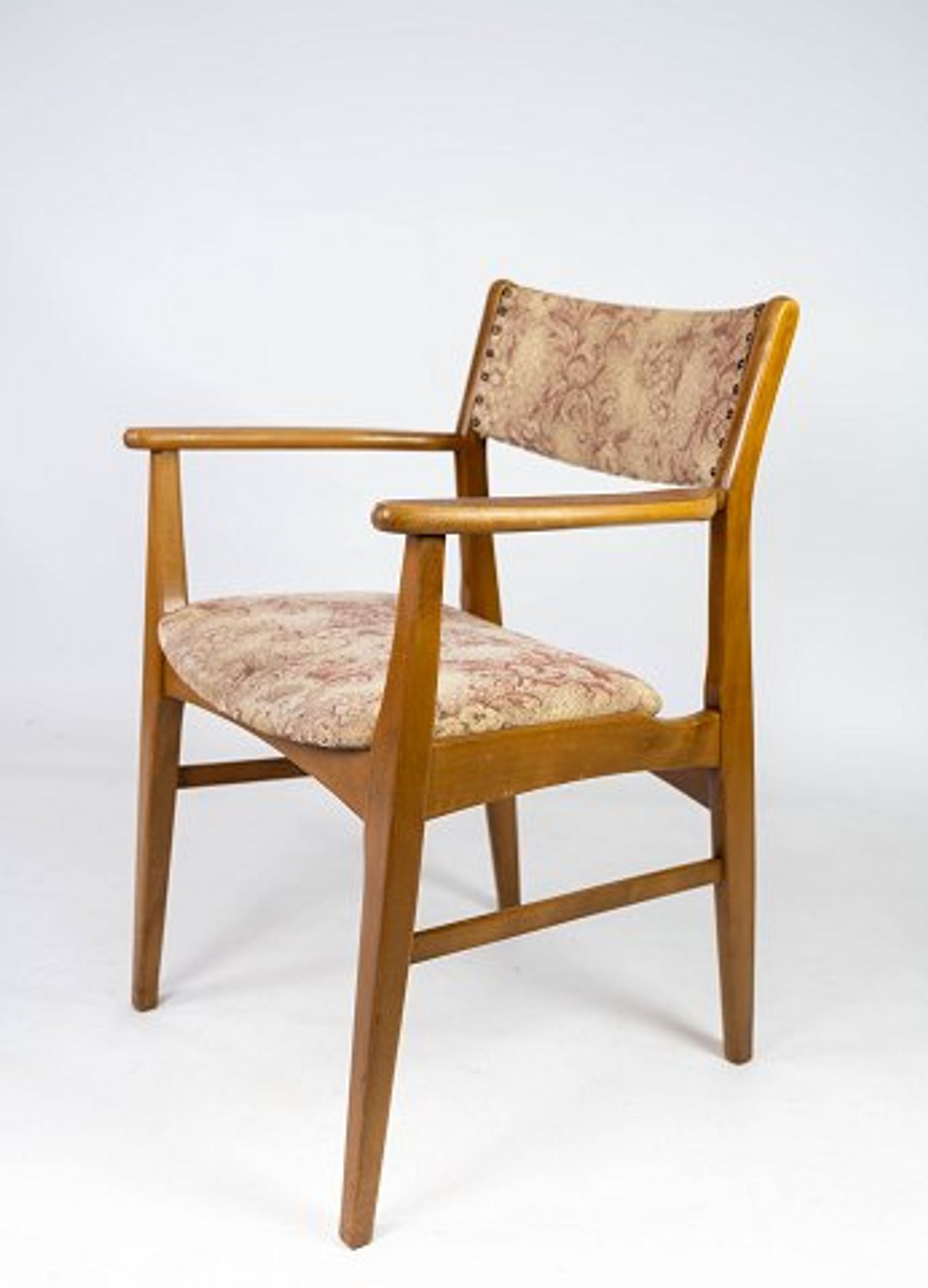 Chaise en teck avec accoudoirs 60s