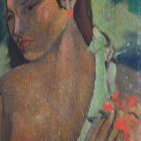 Ancient painting – Two female figures France (attributed), circa 1905–1925