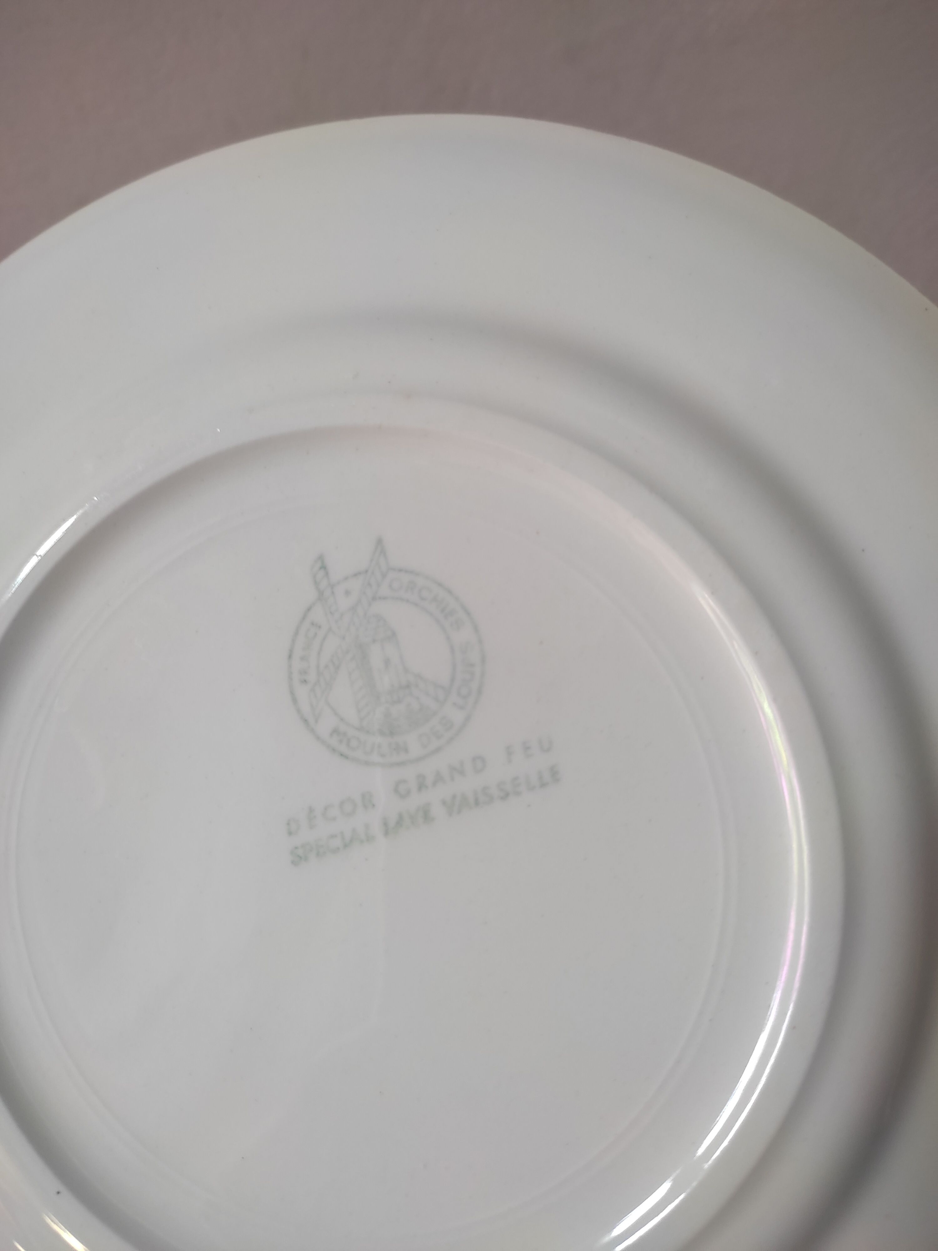6 mismatched dessert plates in Digoin earthenware