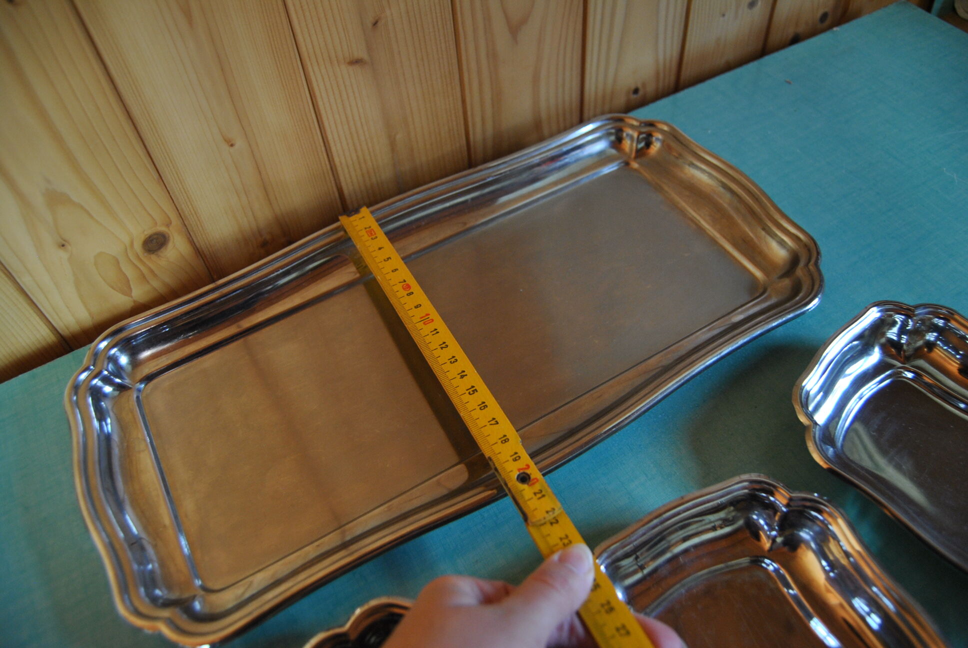 Set stainless steel trays, Jean Couzon