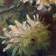 Oil painting "Still Life with Flowers and Grapes" by Pol Noel (1851-1911)
