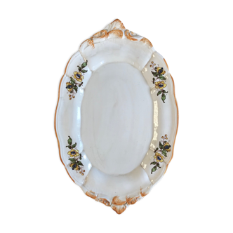 Plat oval fleuri