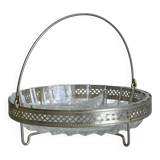 Plat en verre et métal argenté