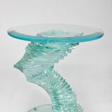 Table d’appoint en verre spiralé Ravello, années 1980
