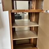 Art deco burl python walnut storage unit