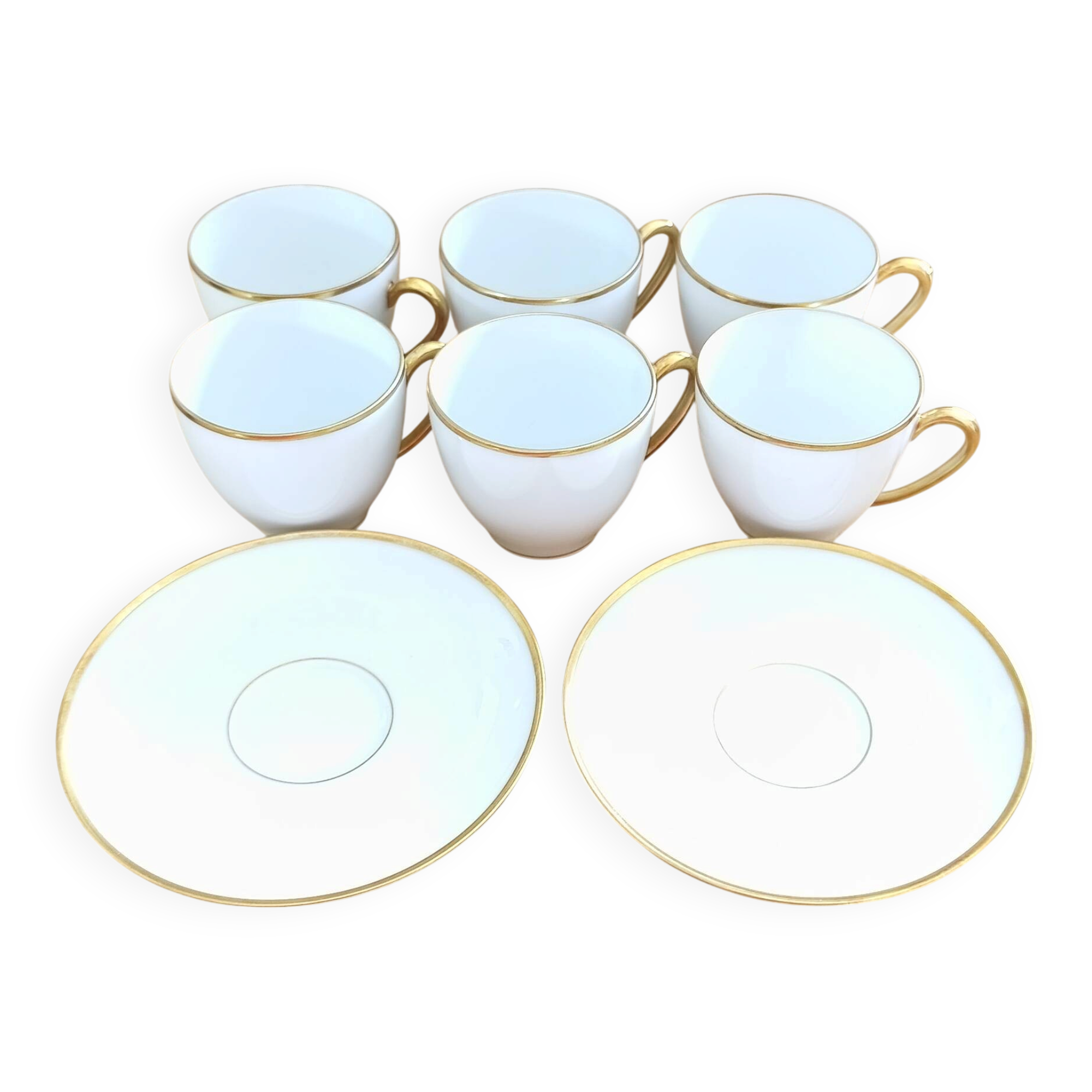 6 coffee cups and 2 saucers Haviland Limoges