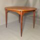 Italian circular teak extendable dining table, 1960s