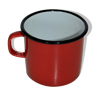 Mug cup red enamelled sheet metal japy