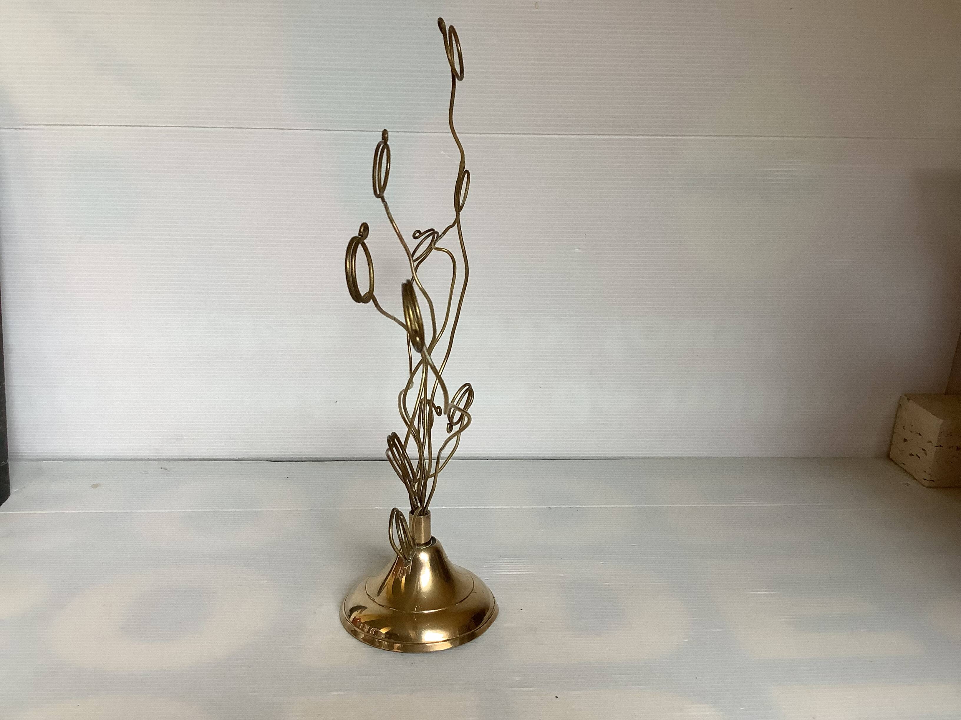 Brass photo frame with tulip base