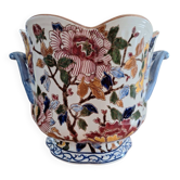 Cache-pot Faïence de Gien - Décor Pivoines - Peint main - Certificat d