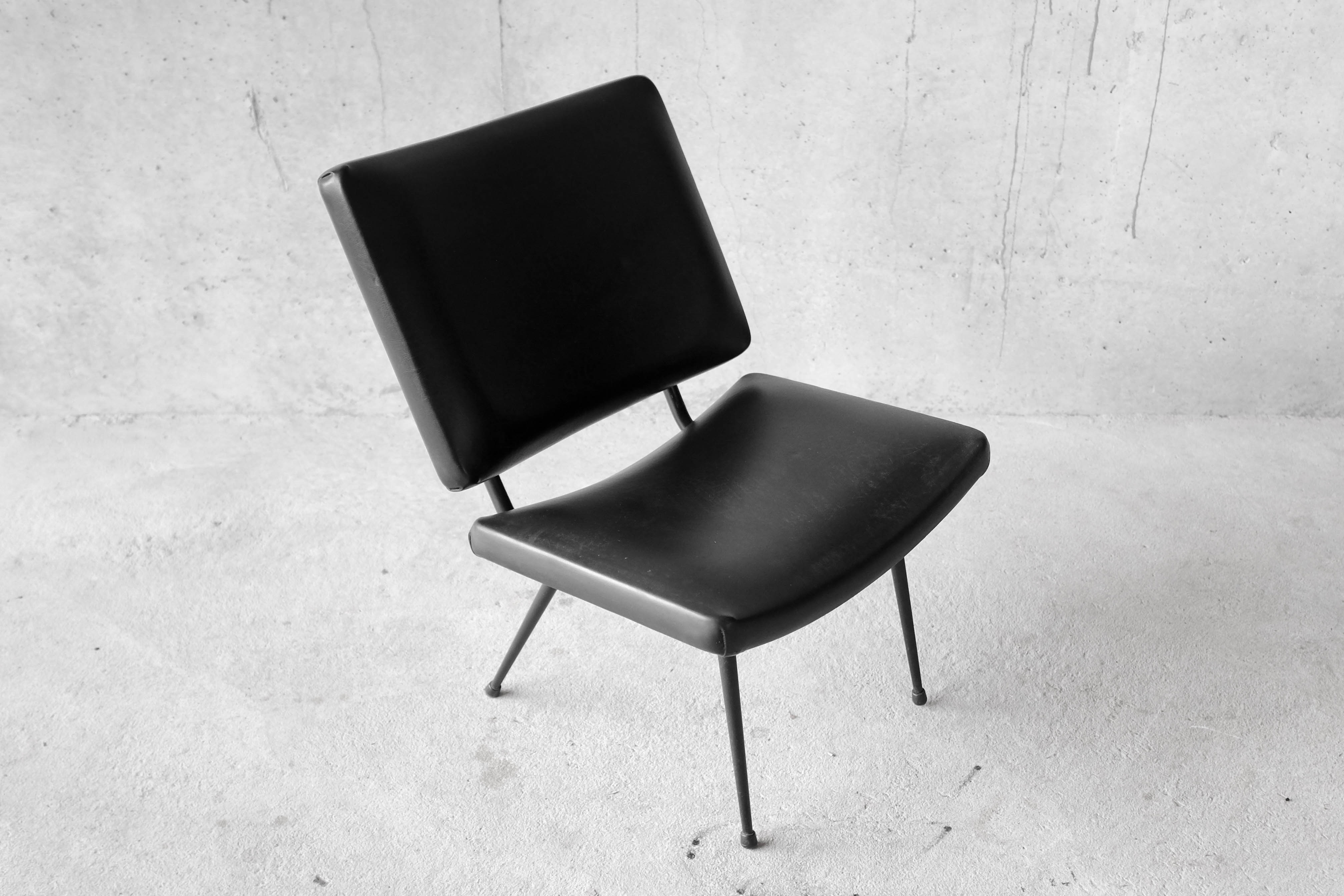 Armchair design vintage 60s black