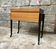 Worker wood teak and brass and metal feet 1950 1960