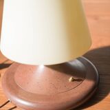 1970s-80s Brass and Glass Table Lamp