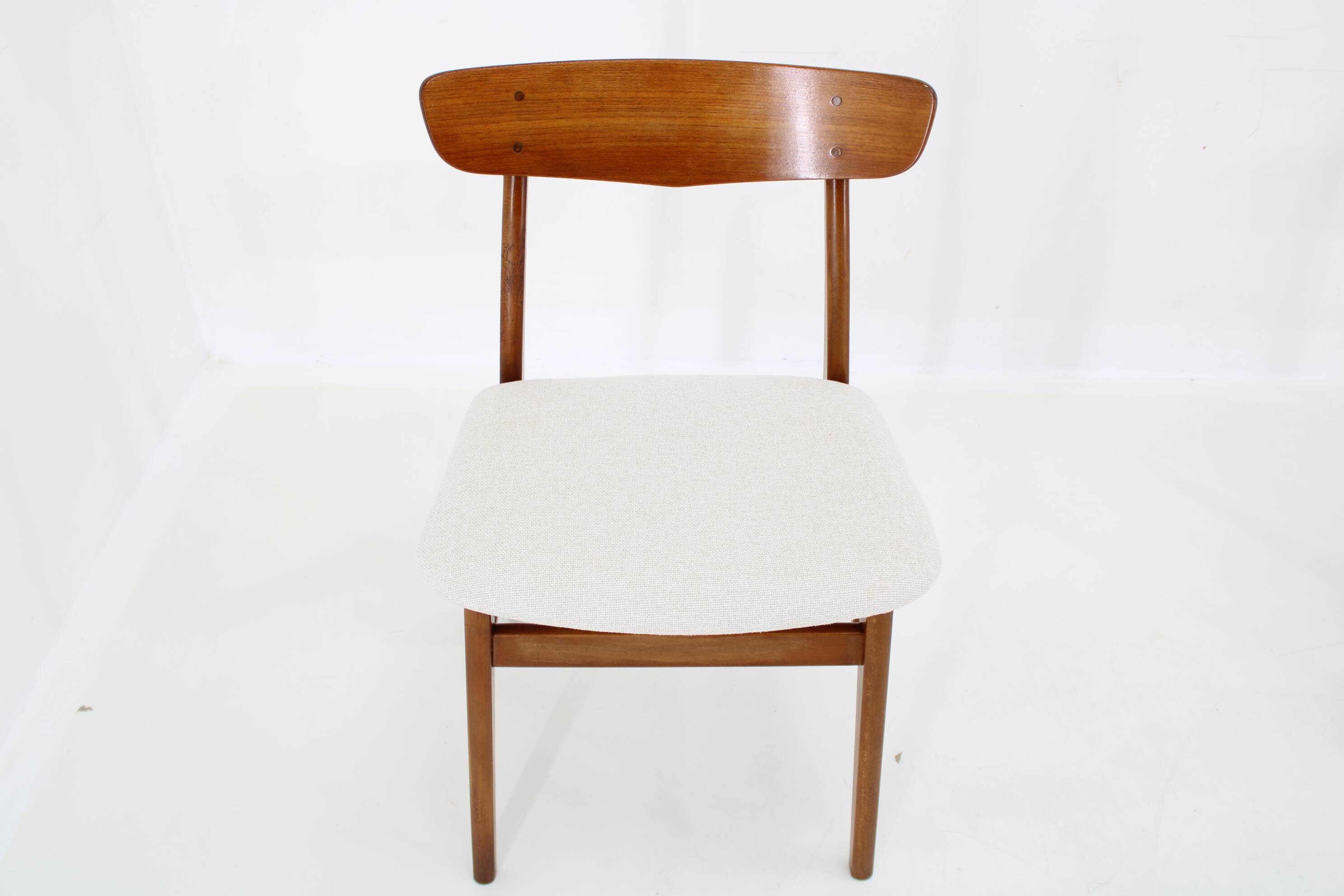 1960s Set of Three Danish Teak Chairs, Restored