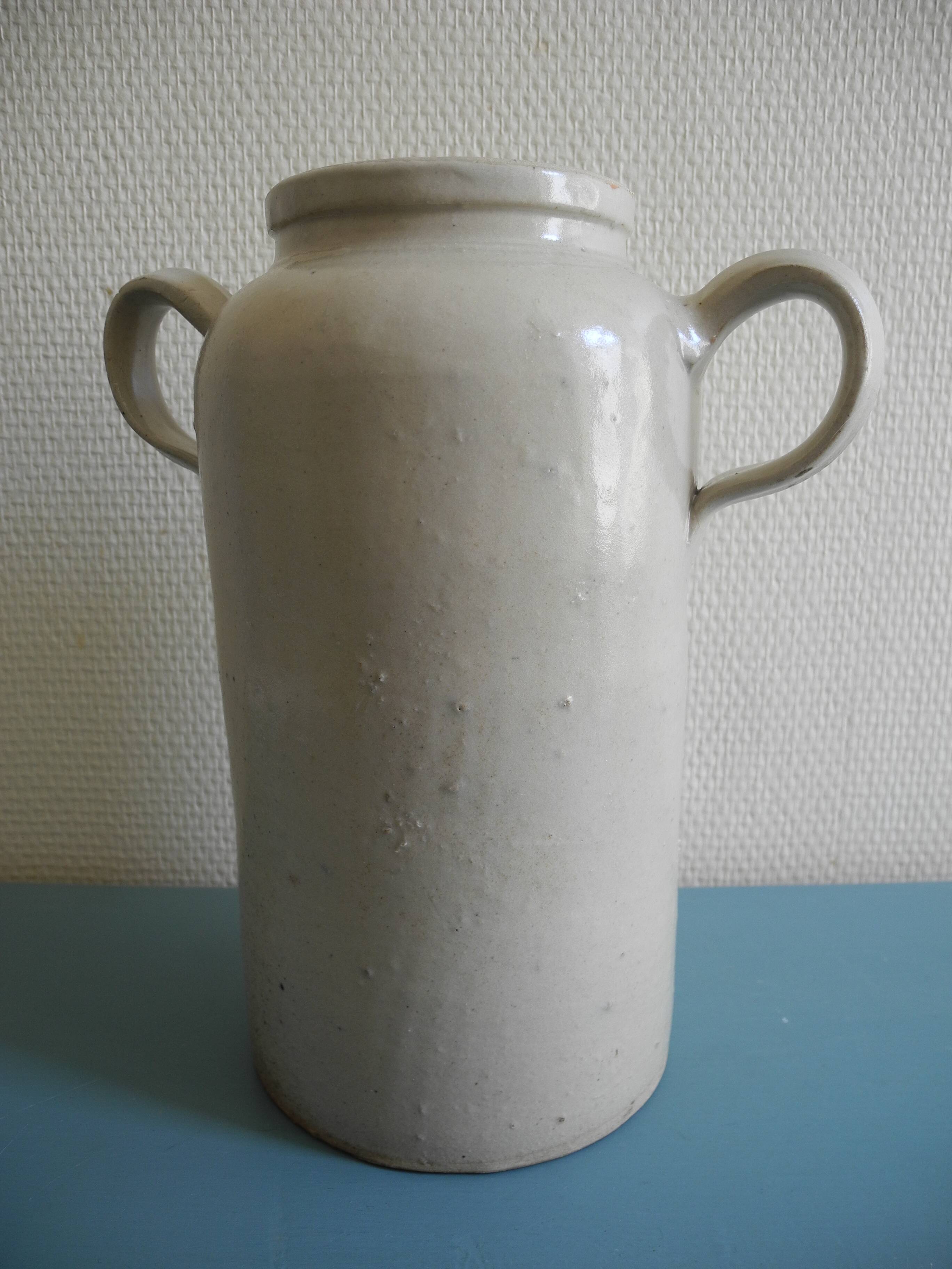 Antique glazed stoneware pot rustic decor antique french stoneware pot vase
