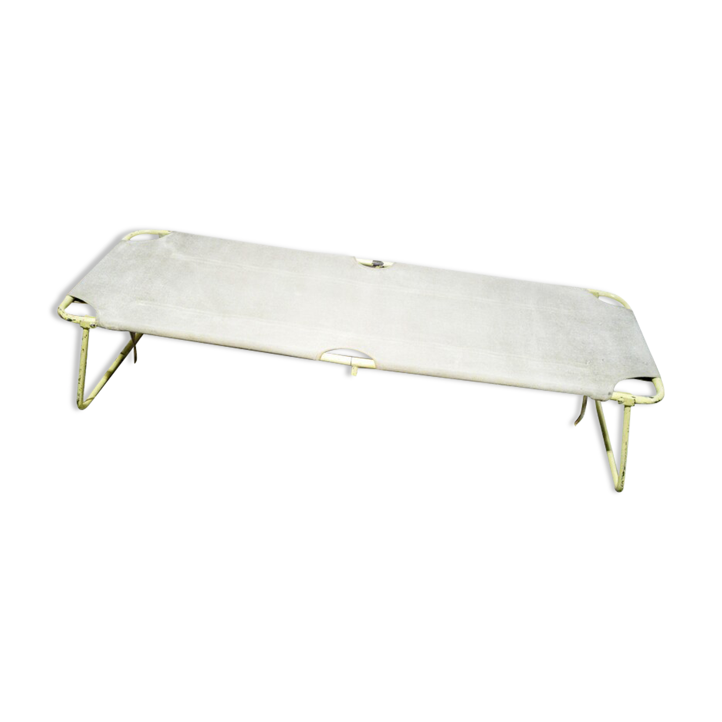 Canvas military camp bed