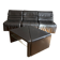 Modular canapé De Sede + matching tables – black leather – vintage year