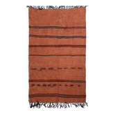 Kilim Turc Vintage Terracotta, Motif Tribal, Tapis Chambre Bohème,147x245Cm