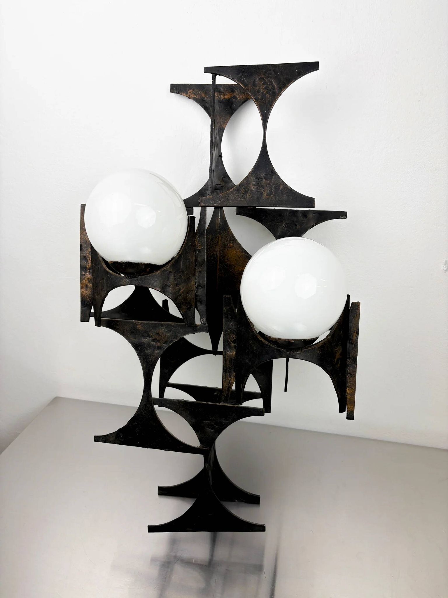 Large brutalist & sculptural wall light by Marc Weinstein, Germany, 1960s