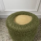 Pelfran pouf in vintage green mustache