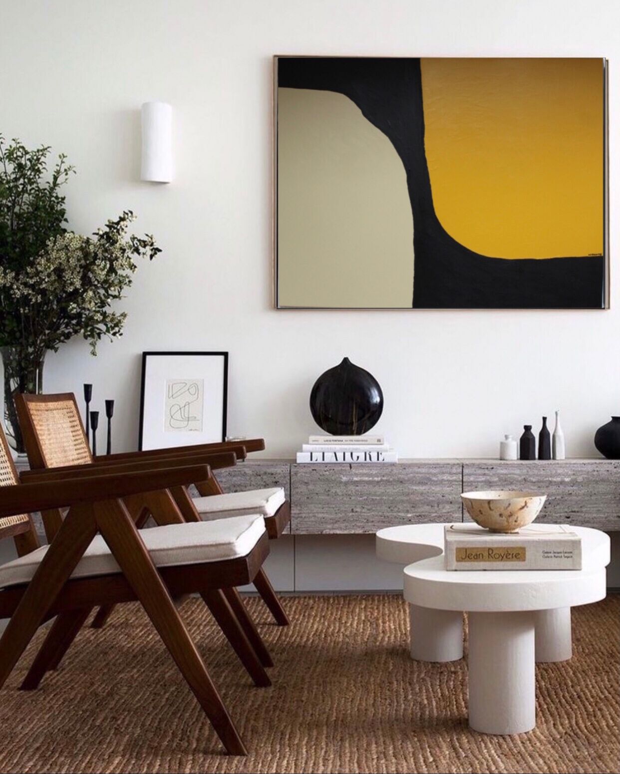 Abstract painting "Symbiose" 80x65cm for contemporary living room