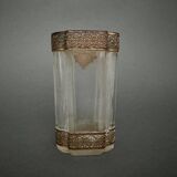 1900 soliflore vase decorated with a Louis XVI style brass gallery